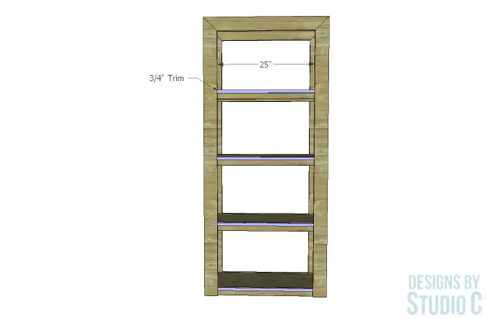 build dillon tall bookcase _ shelf trim