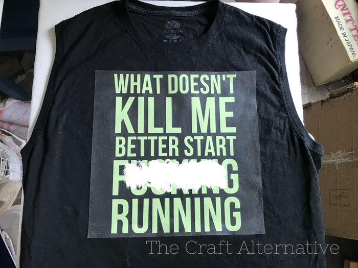 make shirt bleach vinyl lettering