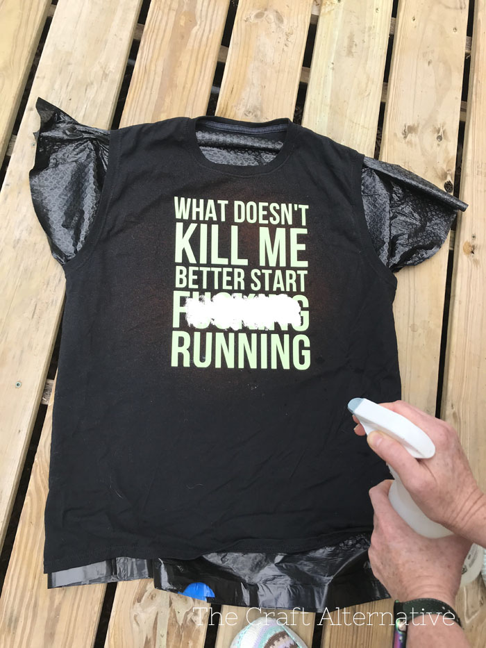 make shirt bleach vinyl spray bottle