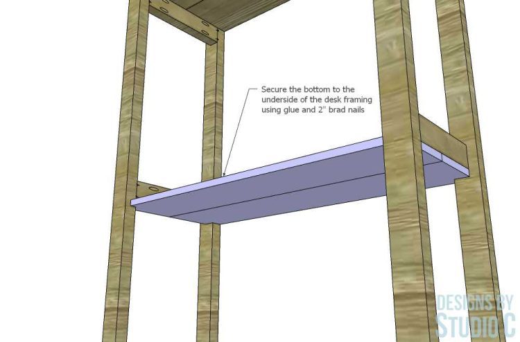 build reed wall desk bottom