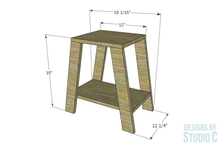 build ladder end table_dimensions