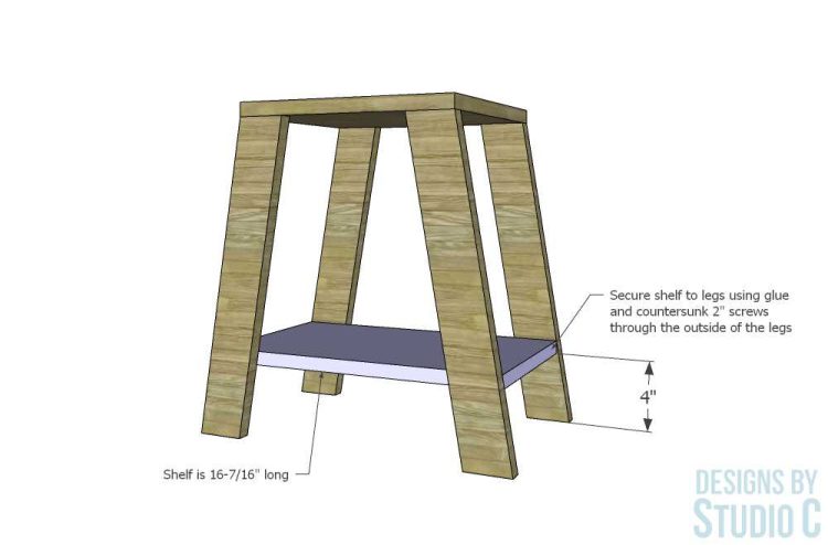 build ladder end table_shelf