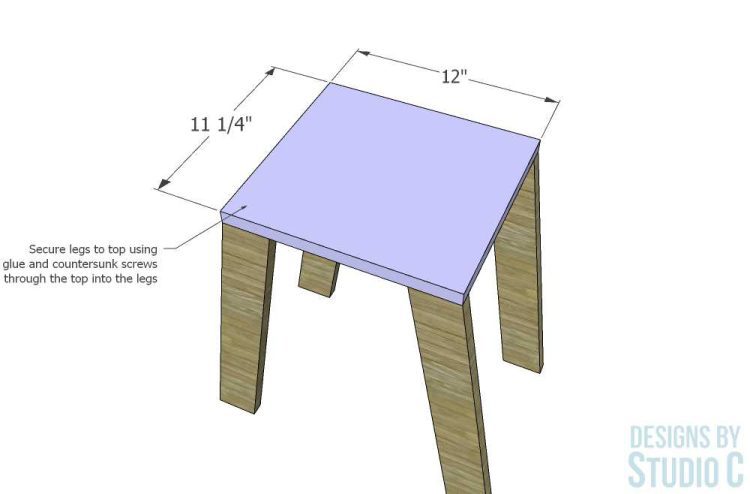 build ladder end table_top