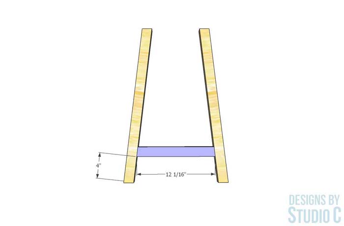 traditional angled leg barstool frame lower stretcher