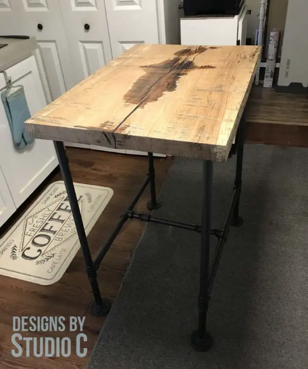 Easy to Build Kitchen Island or Bar Table in room