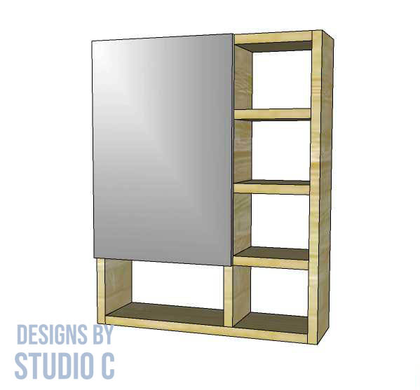 mirrored storage cabinet plans 