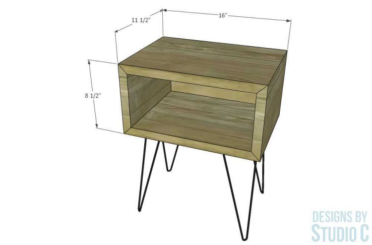 stair tread end table_dimensions