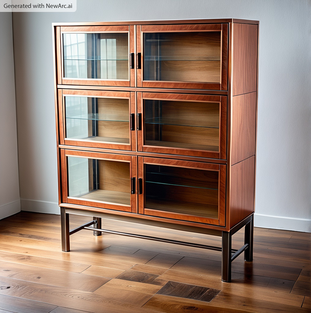 build villae display cabinet ai image showing finished project