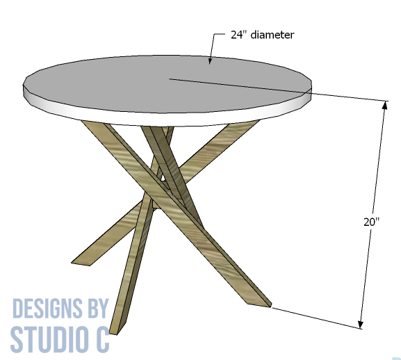 build apex end table _ dimensions