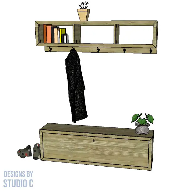 build folsom bench wall shelf