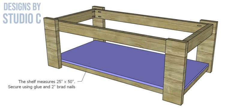 build westbrook coffee table _shelf