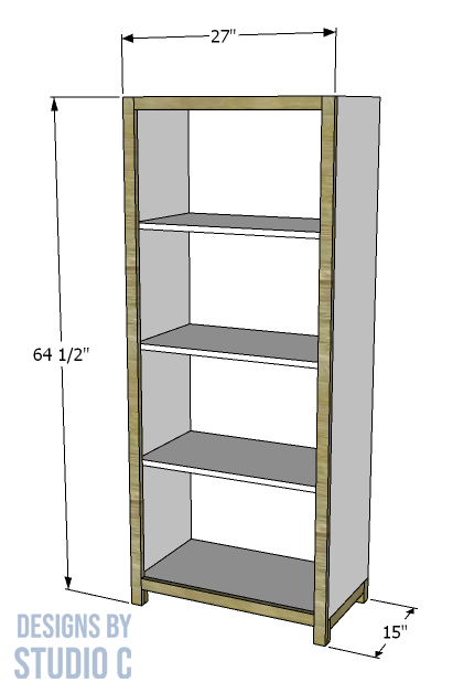 build blair tall bookcase _ dimensions