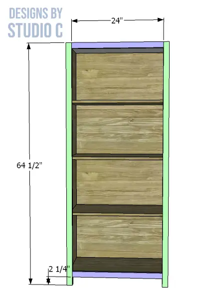 build blair tall bookcase _ face frame