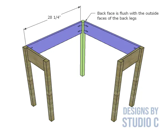 build plain corner desk _ back