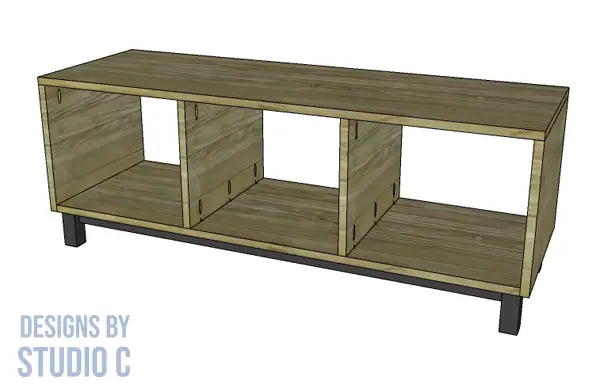 build baker cubby bench 