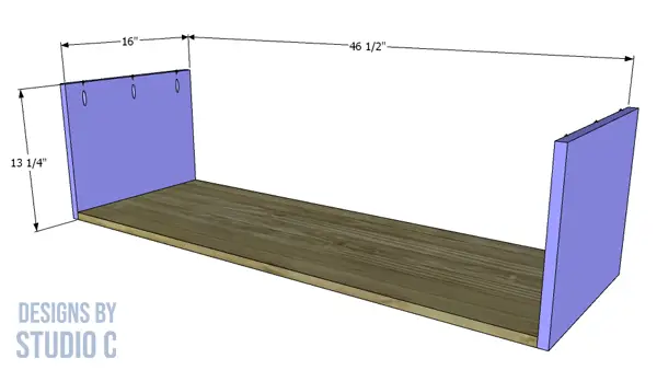 build baker cubby bench _ bottom and sides