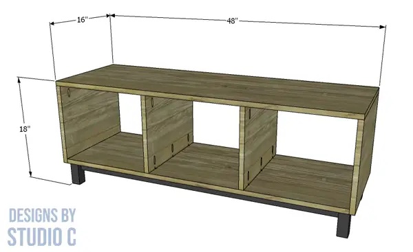 build baker cubby bench _ dimensions