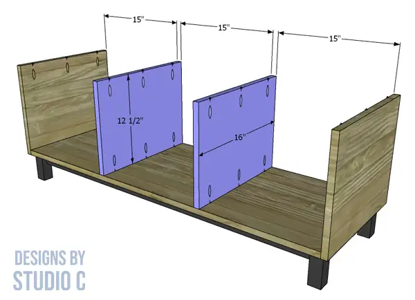 build baker cubby bench _ dividers