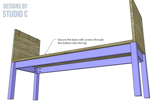 build linear console table _ base attached