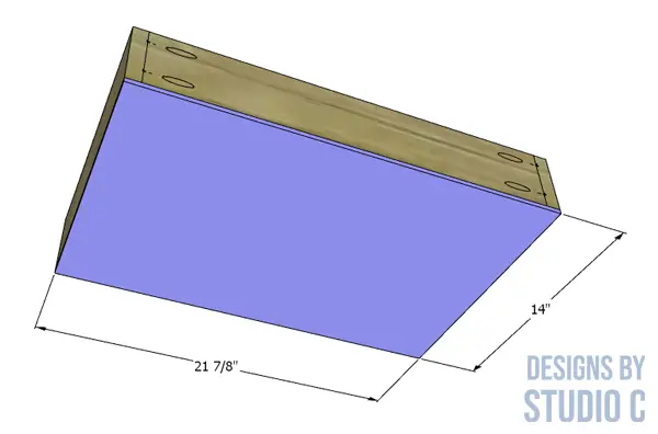 build linear console table _ drawer box bottom