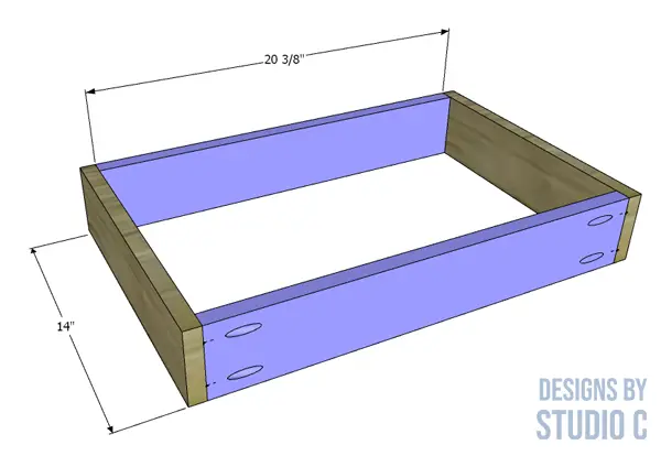 build linear console table _ drawer box