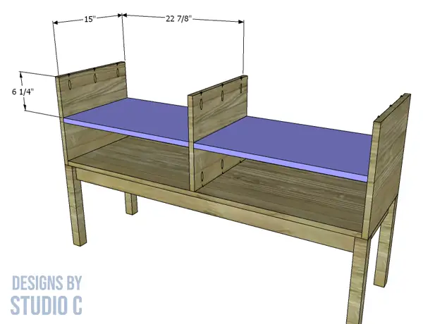 build linear console table _ shelves