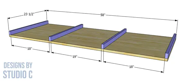 build sawhorse leg table _ center spacers