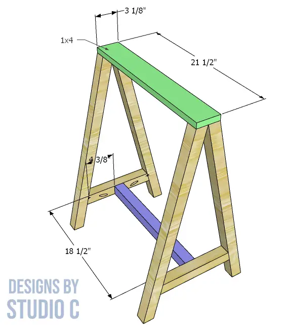 build sawhorse leg table _ leg assembly