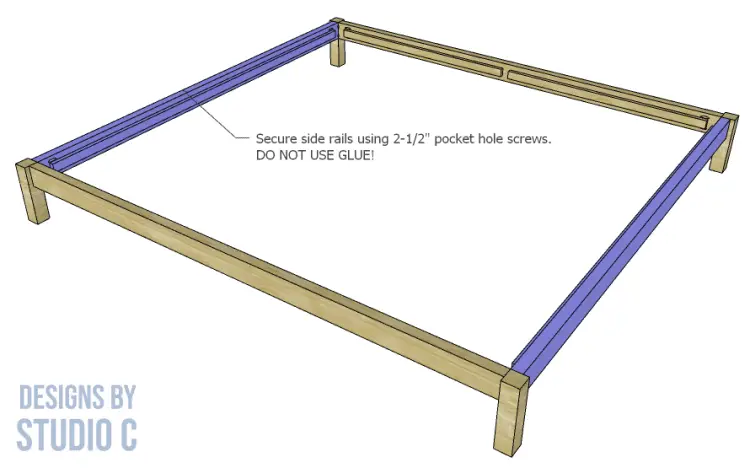 build sadie platform bed _ side rails