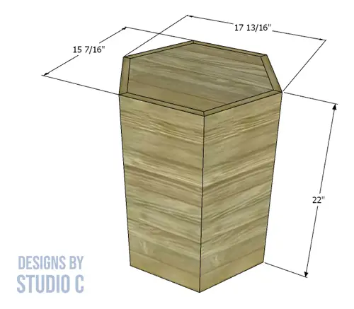 build hexagon end table dimensions