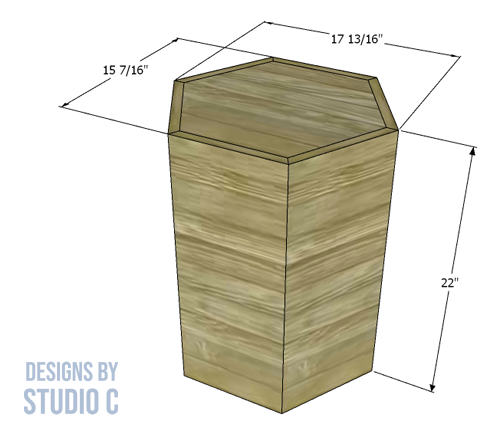 build hexagon end table dimensions