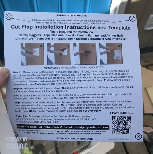 install pet door _instructions