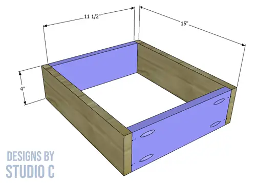 build sienna end table _ drawer box