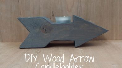 diy wood arrow candleholder