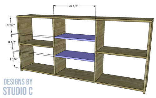 build isabel cabinet center shelves