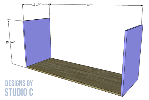 build tracey credenza sides and bottom