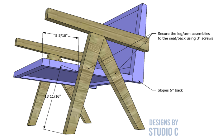 plans to build the ashton chair secure legs