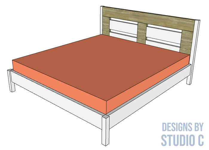 build chunky modern king bed 