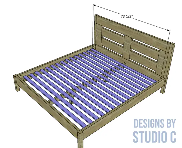 build chunky modern king bed slats