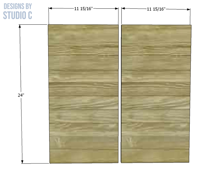 build record storage shelves cut in half