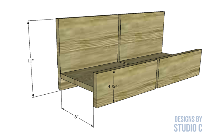 build record storage shelves dimensions