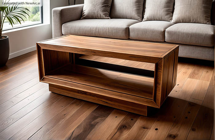 build folsom coffee table AI image showing finished project