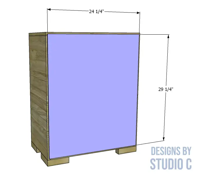 build a calvin 3 drawer storage cabinet back