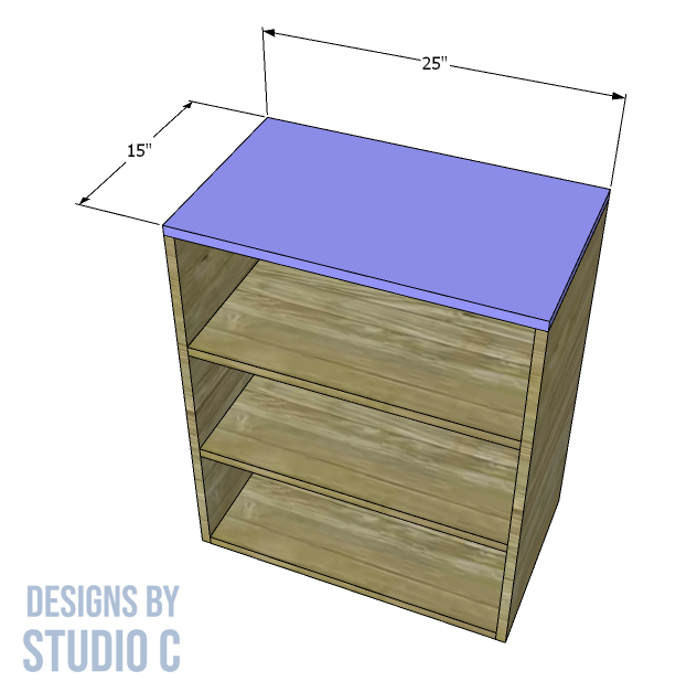 build a calvin 3 drawer storage cabinet top
