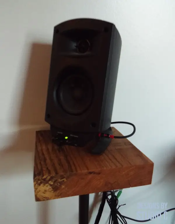 DIY Speaker Stand Makeover angled view
