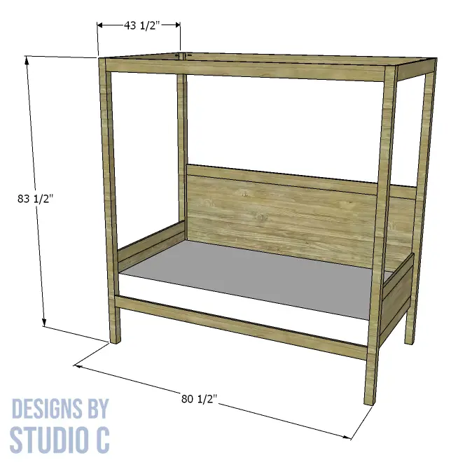 build indoor outdoor canopy daybed dimensions
