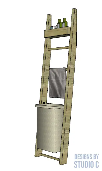 build leaning storage rack hamper 