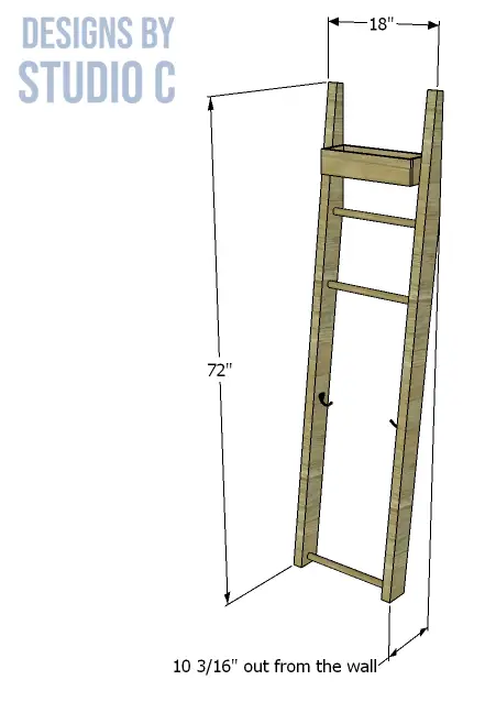 build leaning storage rack hamper dimensions