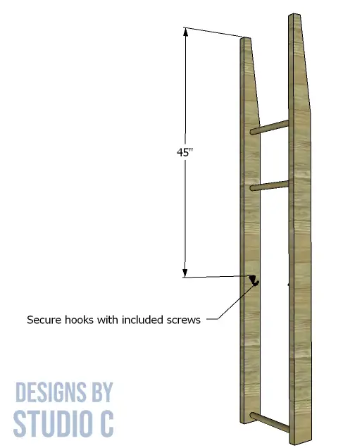 build leaning storage rack hamper hooks