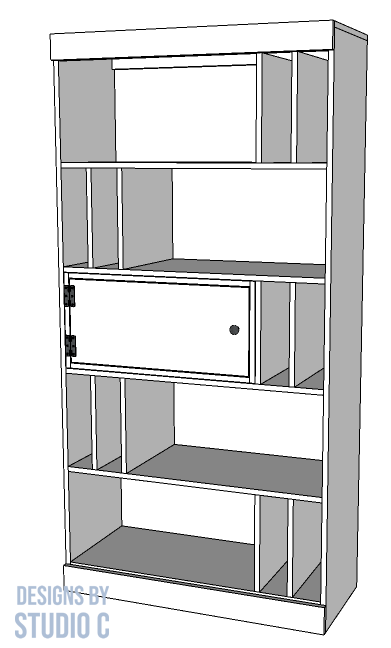 build elwyn bookcase optional cubby